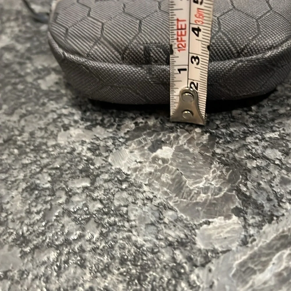 Christian Dior Charcoal Gray Small Zip Around Pouch Wallet